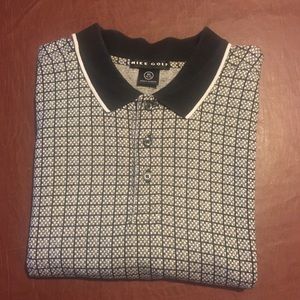 Nike Black and White Polo Shirt